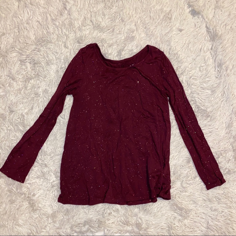 Red Sparkle Girls Long Sleeve Shirt!